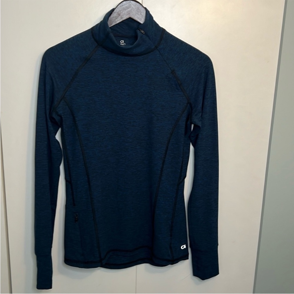 GapFit Mock Neck with Zipper - Size Small Teal